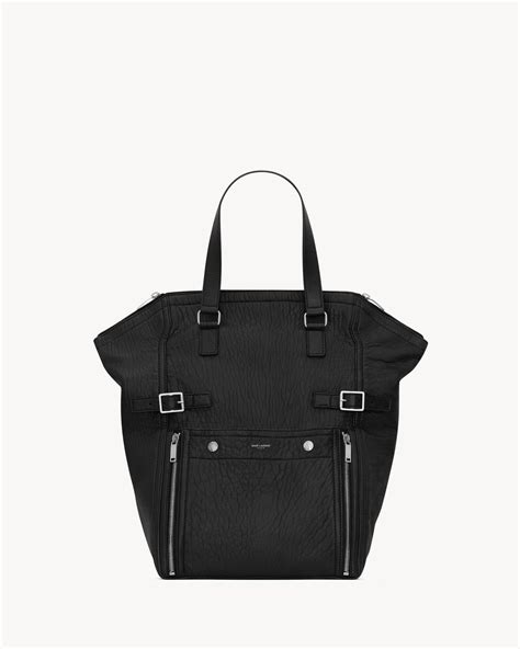 ysl downtown cabas black|DOWNTOWN tote bag in lambskin leather .